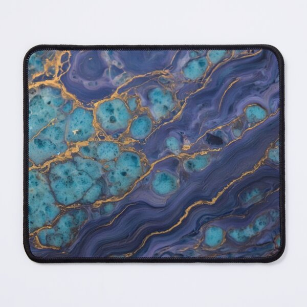 Item preview, Blue and Gold Marbling designed and sold by Monkeysalad.