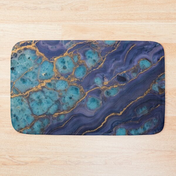 Item preview, Blue and Gold Marbling designed and sold by Monkeysalad.
