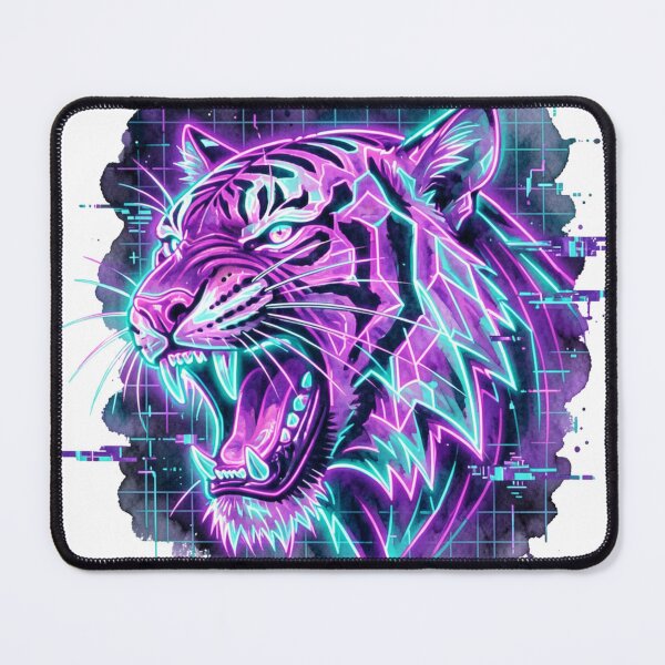 Item preview, neon cyber tiger designed and sold by catcurio.