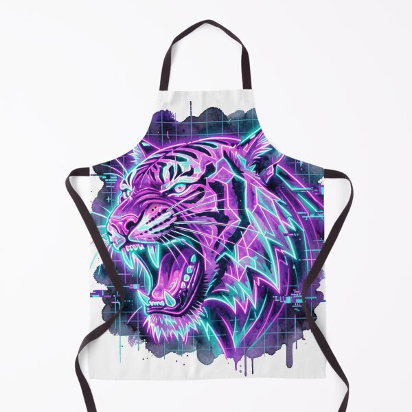 Item preview, neon cyber tiger designed and sold by catcurio.