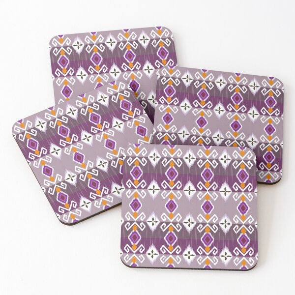 Item preview, Seamless Pattern Poyal purple ikat  designed and sold by bykaewjai-art.