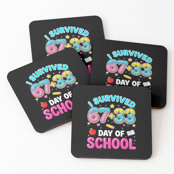 Item preview, I Survived 67 33 Days of School Funny Donut Math Design designed and sold by gladysenglish.
