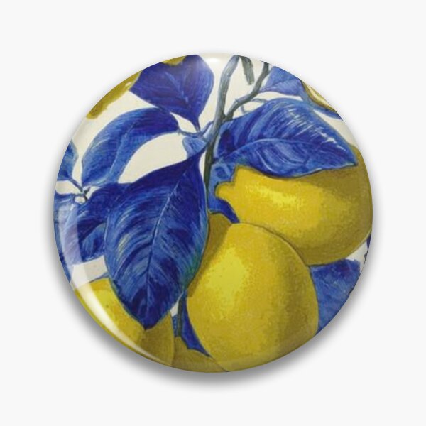 Item preview, Blue Lemon Botanical Pattern – Elegant Citrus Floral Art designed and sold by velvetskyco.