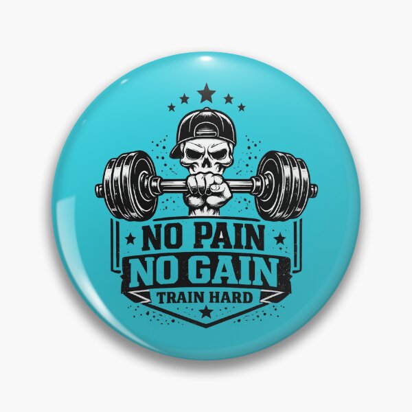 Item preview, No Pain No Gain Skull Gym Design designed and sold by DAXIFY.