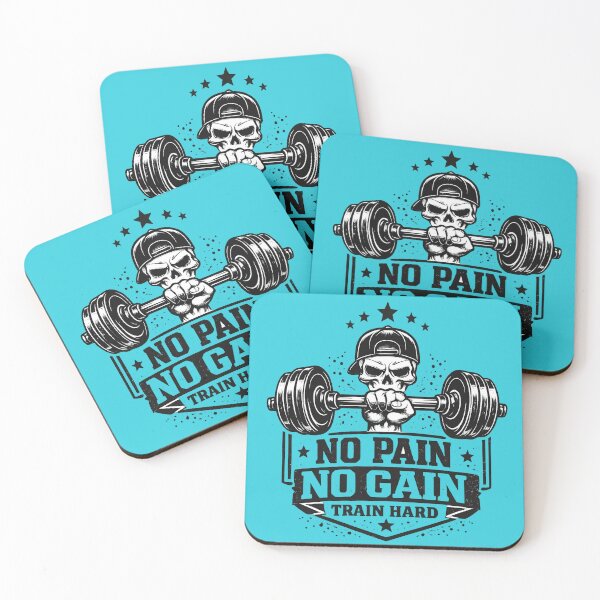 Item preview, No Pain No Gain Skull Gym Design designed and sold by DAXIFY.