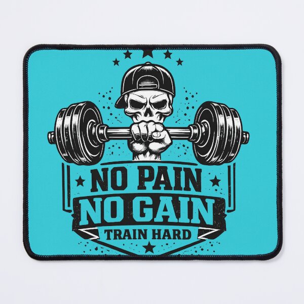 Item preview, No Pain No Gain Skull Gym Design designed and sold by DAXIFY.
