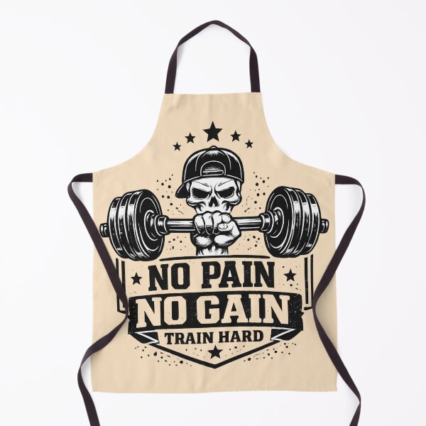 Item preview, No Pain No Gain Skull Gym Design designed and sold by DAXIFY.