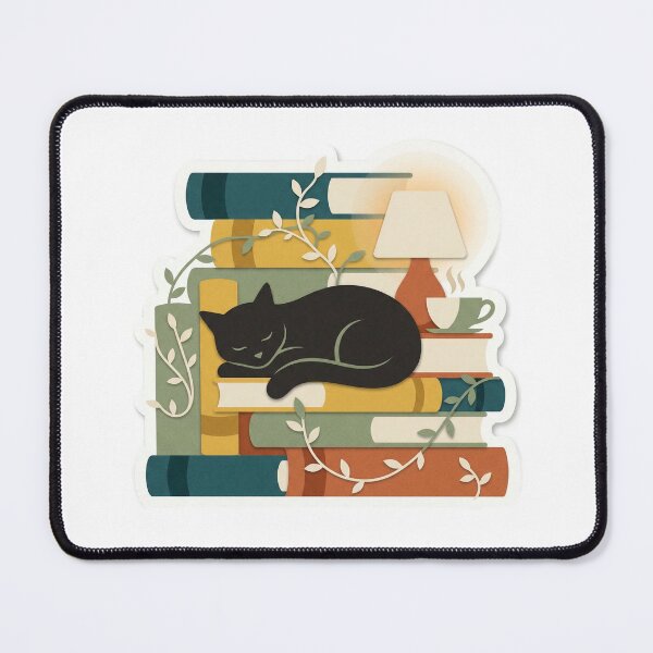 Item preview, Black Cat's Literary Hideaway designed and sold by belajarubic.