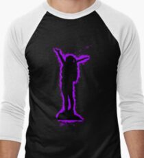 Silhouette climbing purple and black silhouette Men's Baseball ¾ T-Shirt