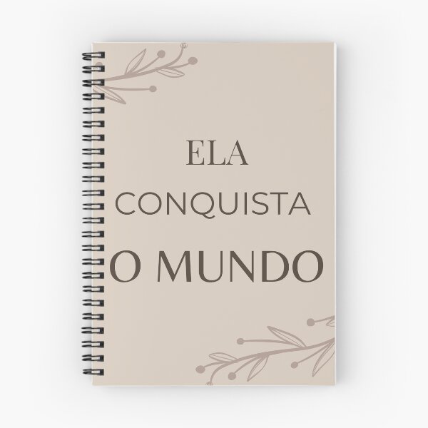 Item preview, Feminine Empowerment Quote – Ela Conquista o Mundo – Minimalist Floral Aesthetic Design designed and sold by Sementesdemim.