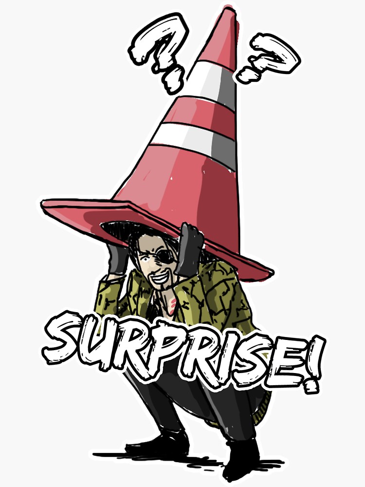 "Wheres that Majima cone" Sticker for Sale by CptSnuggs Redbubble