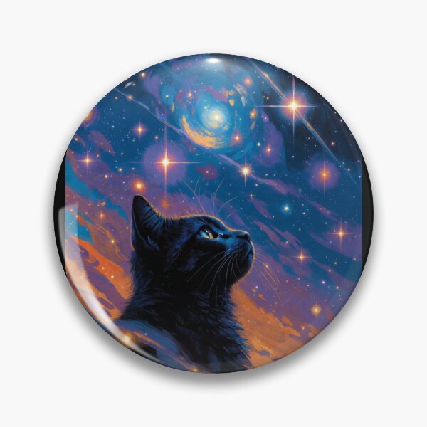 Item preview, Surreal Night Sky Cat 1 designed and sold by ShirtsOfDeath.