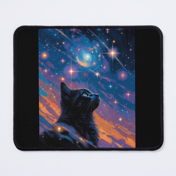Item preview, Surreal Night Sky Cat 1 designed and sold by ShirtsOfDeath.