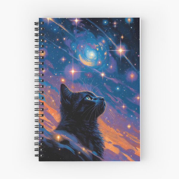 Item preview, Surreal Night Sky Cat 1 designed and sold by ShirtsOfDeath.