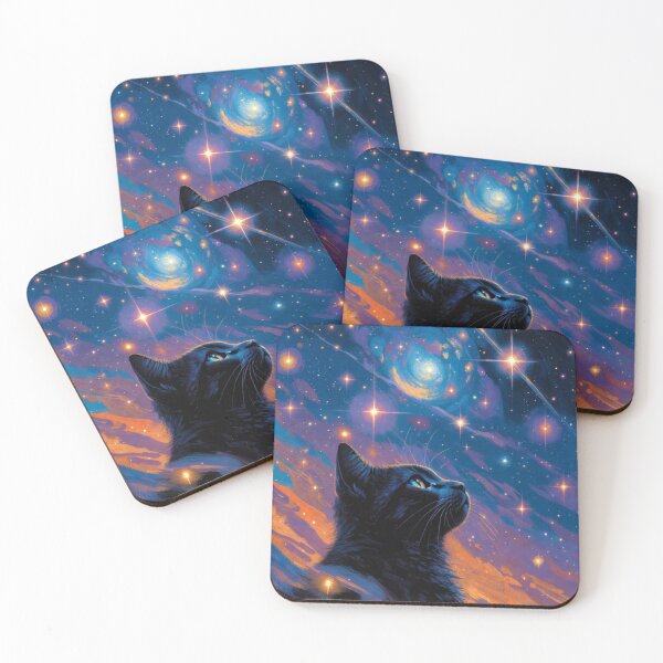 Item preview, Surreal Night Sky Cat 1 designed and sold by ShirtsOfDeath.