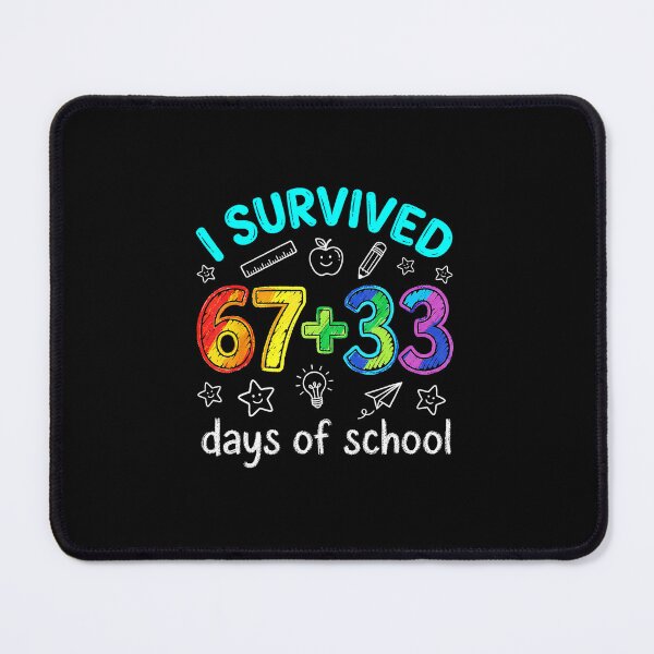 Item preview, I Survived 67+33 Days of School Funny Math Design designed and sold by gladysenglish.