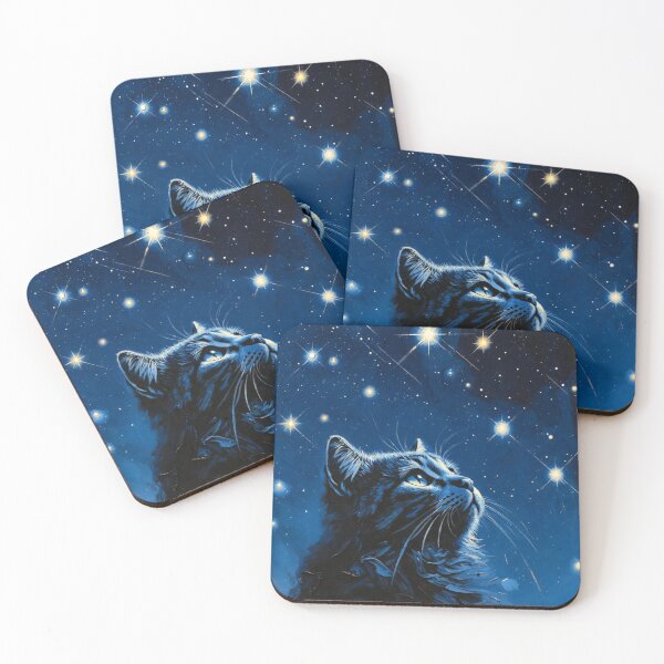Item preview, Surreal Night Sky Cat 2 designed and sold by ShirtsOfDeath.
