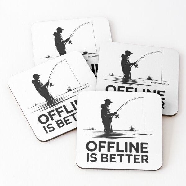 Item preview,  Offline Is Better Fishing Shirt – Minimalist Angler Design, Spinning Fishing Tee, Outdoor Lifestyle Gift designed and sold by MammieLO Art.