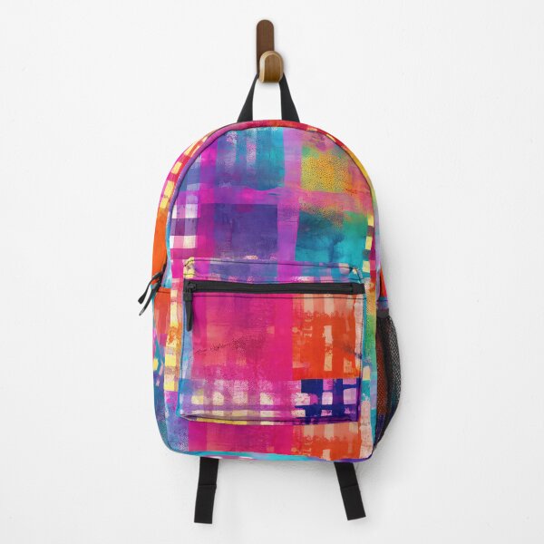 Item preview, Vibrant Abstract Plaid – Neon Color Block Grid Pattern | Modern Colorful Art designed and sold by CraftedHome.