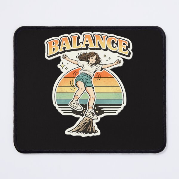Item preview, Balance Shirt – Funny Retro Girl Losing Balance Vintage Aesthetic Graphic Tee designed and sold by VINTAGEPUNTEES.