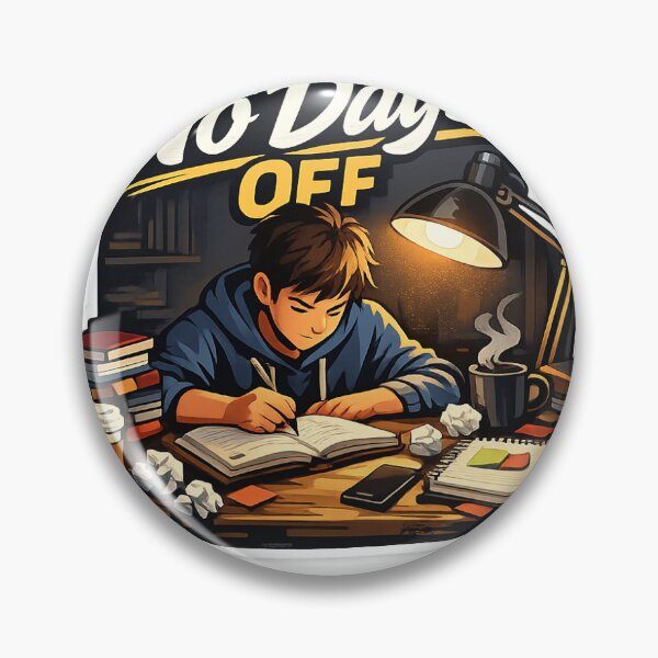 Item preview, No Days Off Study Motivation Sticker – Late Night Student Grind Aesthetic designed and sold by Doodlynx.