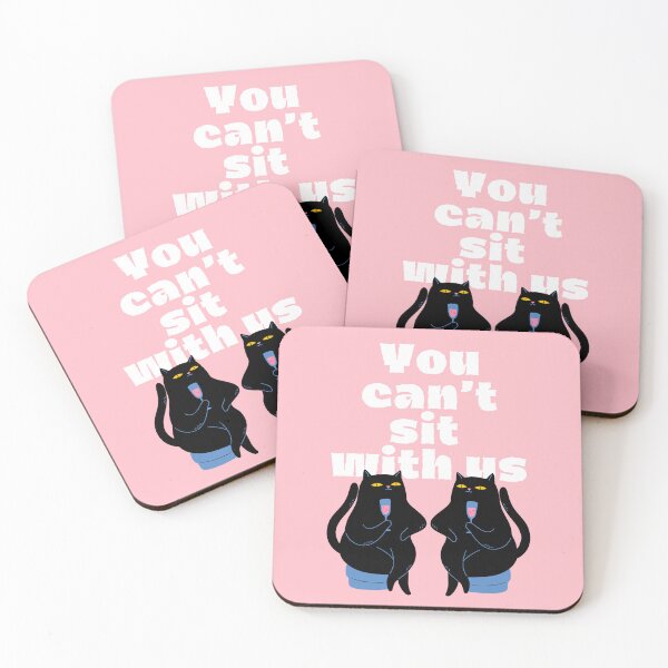 Item preview, You Can't Sit With Us Cat (Pink) designed and sold by MariePopPrints.