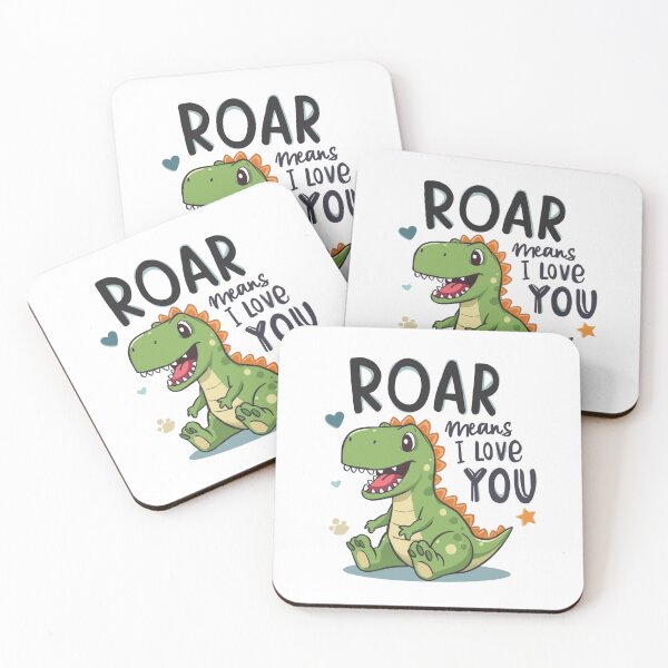 Item preview, Roar Means I Love You – Cute Baby Dinosaur designed and sold by catcurio.