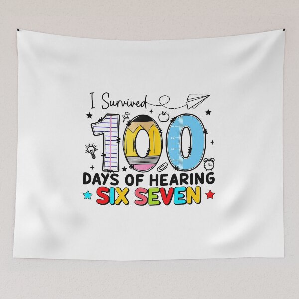 Item preview, I Survived 100 Days of Hearing Six Seven Funny School  designed and sold by gladysenglish.