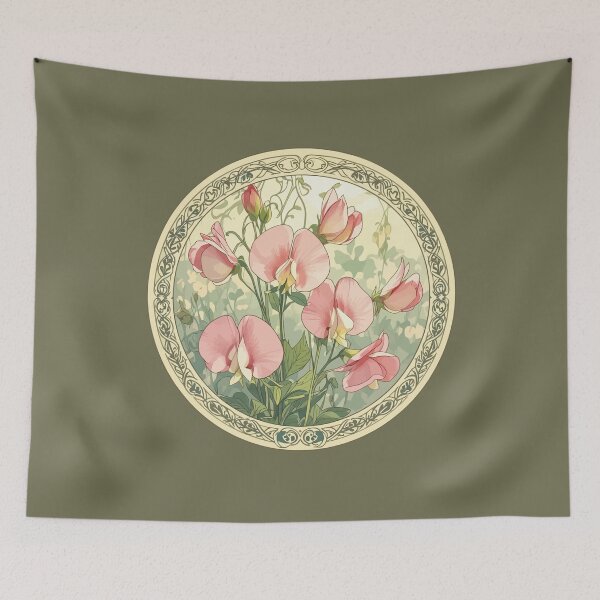Item preview, Birth Month Flower Sweet Pea Garden designed and sold by taiche.