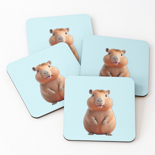 Item preview, Adorable Smiling Derpy Capybara Face Kawaii designed and sold by CuteSlothWorld.
