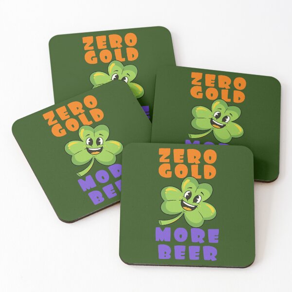 Item preview, Zero Gold More Beer – Funny St. Patrick’s Day Shamrock designed and sold by CARPIO Creations.