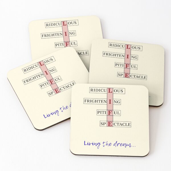 Item preview, Living the Dream - Sarcastic LIFE Acrostic designed and sold by Stefanrajzer.