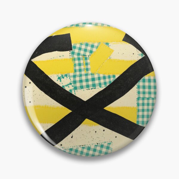 Item preview, Teal Gingham Abstract Collage Pattern designed and sold by bubblegoth.