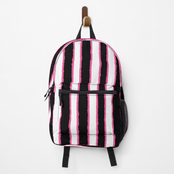 Item preview, Pink Black White Vertical Stripes designed and sold by bubblegoth.