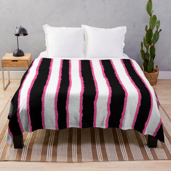 Item preview, Pink Black White Vertical Stripes designed and sold by bubblegoth.
