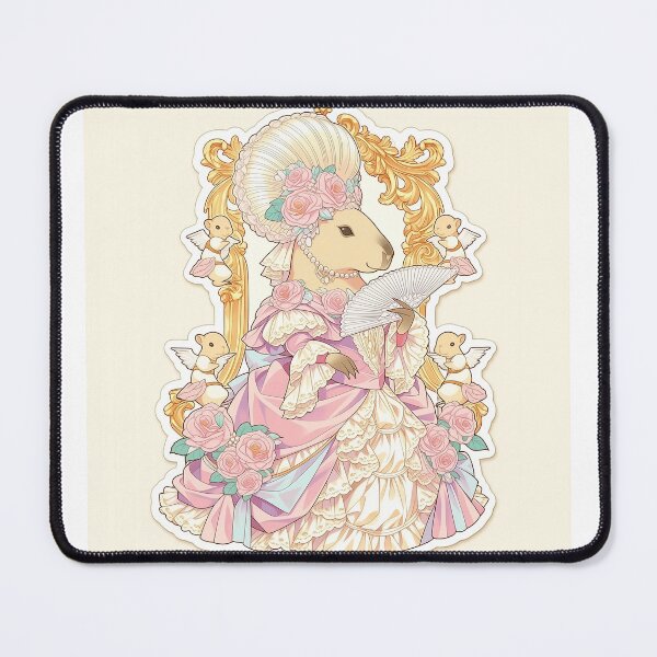 Item preview, Rococo Capybara Illustrated Sticker Marie Antoinette Cute Art designed and sold by CapyVerseStudio.