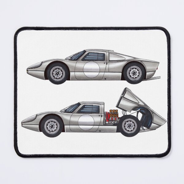 Item preview, Exclusive drawing legendary germany silver sport cars 904/6 Carrera GTS Coupe Targa Florio with flat air cooled engine designed and sold by Cars23.
