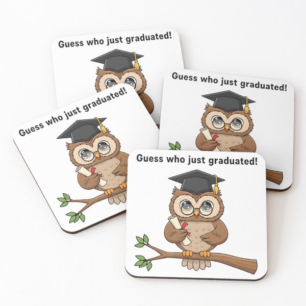 Item preview, Cute Owl Graduation Funny Guess Who Just Graduated Design. designed and sold by The-T-In-Retro.