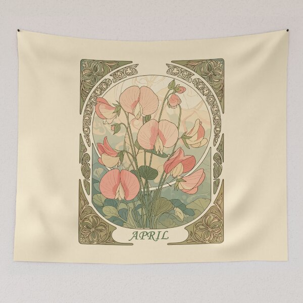 Item preview, Birth Month Flower Sweet Pea Blooms designed and sold by taiche.