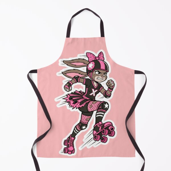 Item preview, Pink Punk Punk Roller Derby Bunny – Aggressive Kawaii Rebel Skater Girl Bunny designed and sold by Golden Chaos.