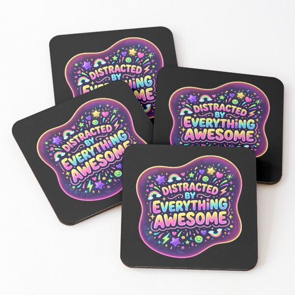 Item preview, Distracted by everything awesome | Adhd awareness designed and sold by SocialStaticz.