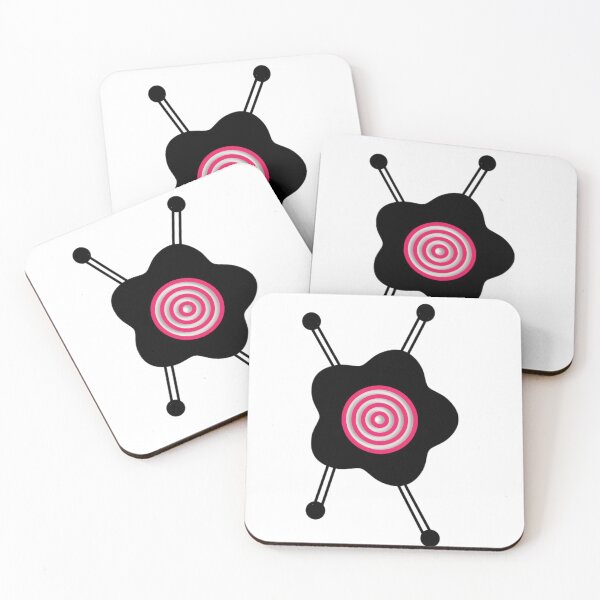 Item preview, Abstract Black Bloom with Pink Concentric Target designed and sold by blacK1982White.