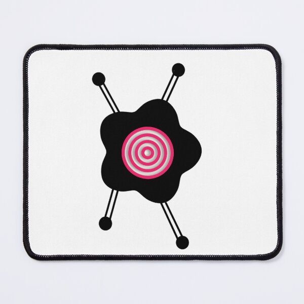 Item preview, Abstract Black Bloom with Pink Concentric Target designed and sold by blacK1982White.