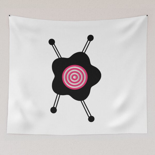 Item preview, Abstract Black Bloom with Pink Concentric Target designed and sold by blacK1982White.