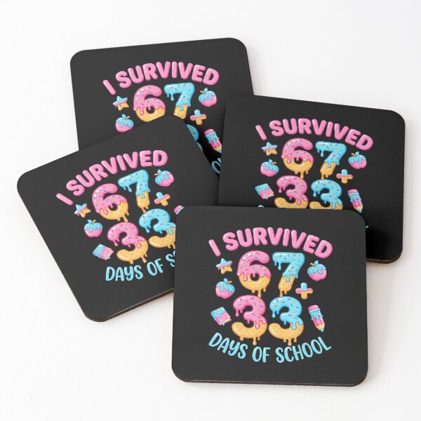 Item preview, I Survived 67 33 Days of School Cute Donut  designed and sold by gladysenglish.