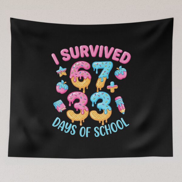 Item preview, I Survived 67 33 Days of School Cute Donut  designed and sold by gladysenglish.