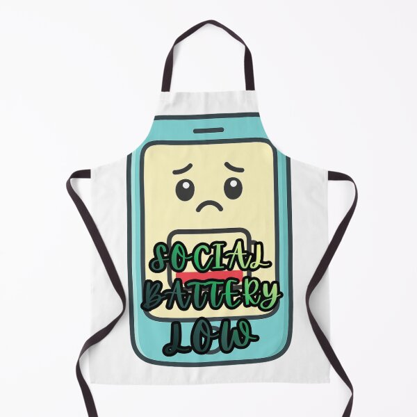 Item preview, Social Battery Low Introvert Mood Cute Phone Sticker designed and sold by LumereAndCoeur.