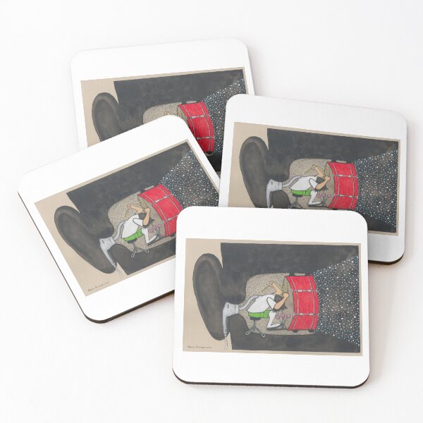 Item preview, Drummer drumming in my ear designed and sold by NielsHuizer.