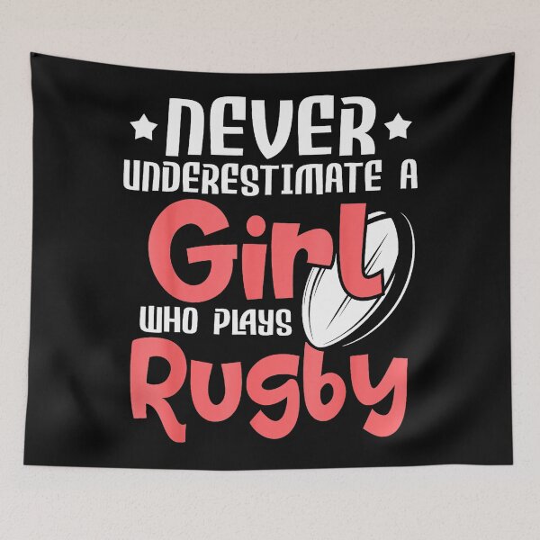 Item preview, Never Underestimate a Girl Who Plays Rugby Bold Sports  designed and sold by GabrieSketcham.