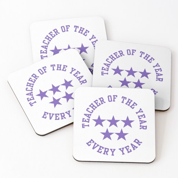 Item preview, Teacher Of The Year Every Year Purple Star Badge Appreciation Gift Design designed and sold by Timoniemma.